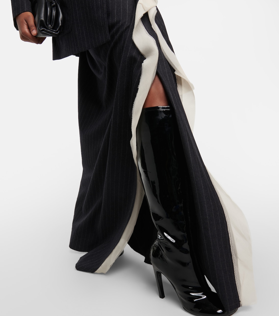 Sinam pinstriped wool maxi skirt  | Dries Van Noten