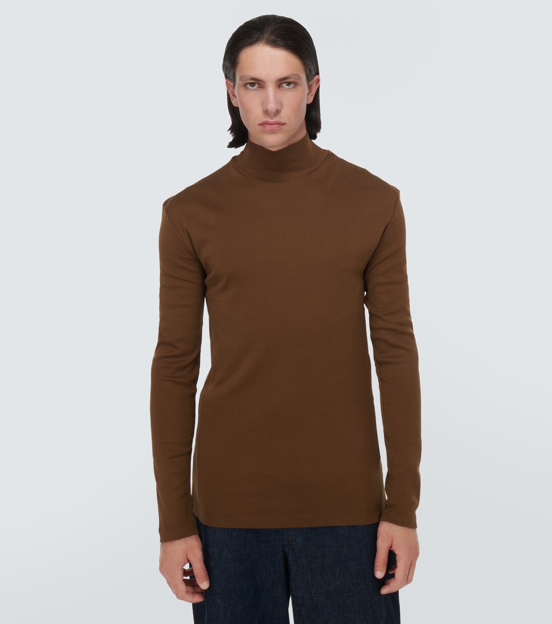 Top en jersey de algodón con cuello alto | Lemaire