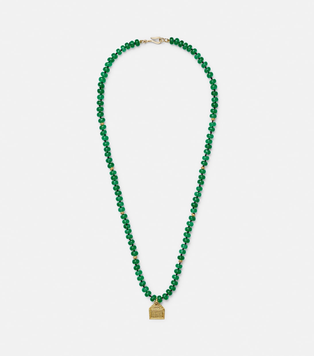 Collana moderna in oro 18kt con perle e giada per giovani trendsetter