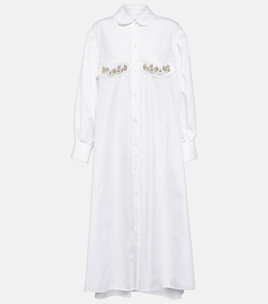 Verziertes Midikleid aus Baumwolle | Simone Rocha