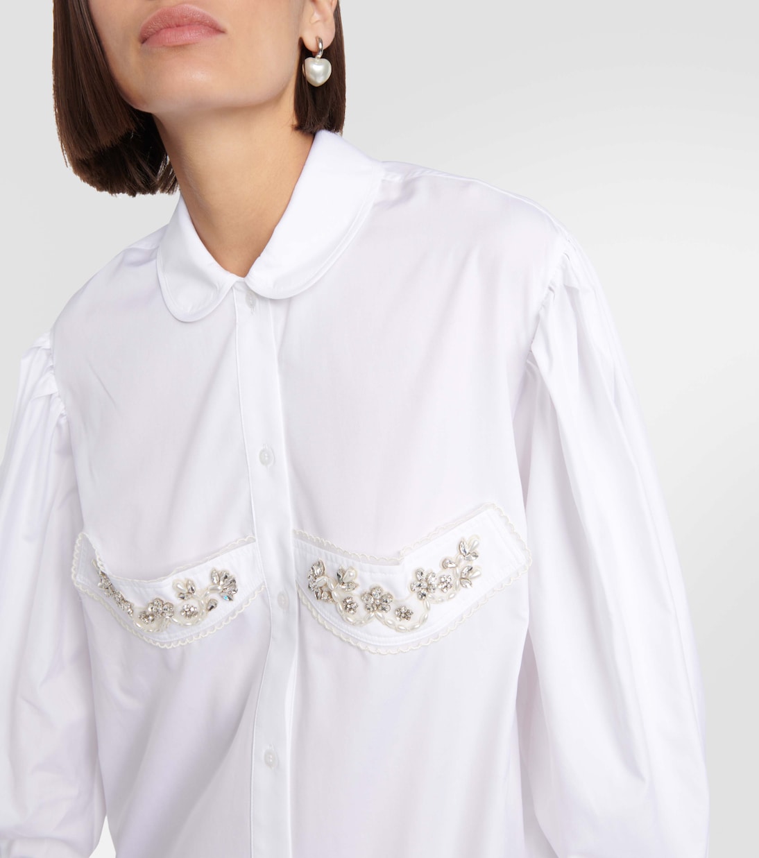 Verziertes Midikleid aus Baumwolle | Simone Rocha