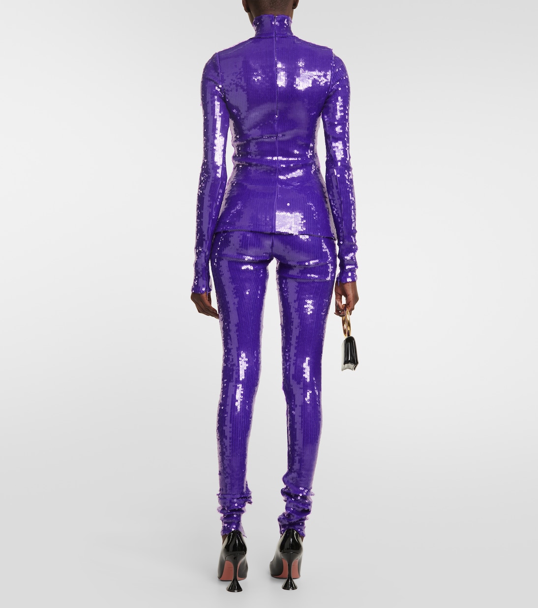 Sequined turtleneck top | LaQuan Smith