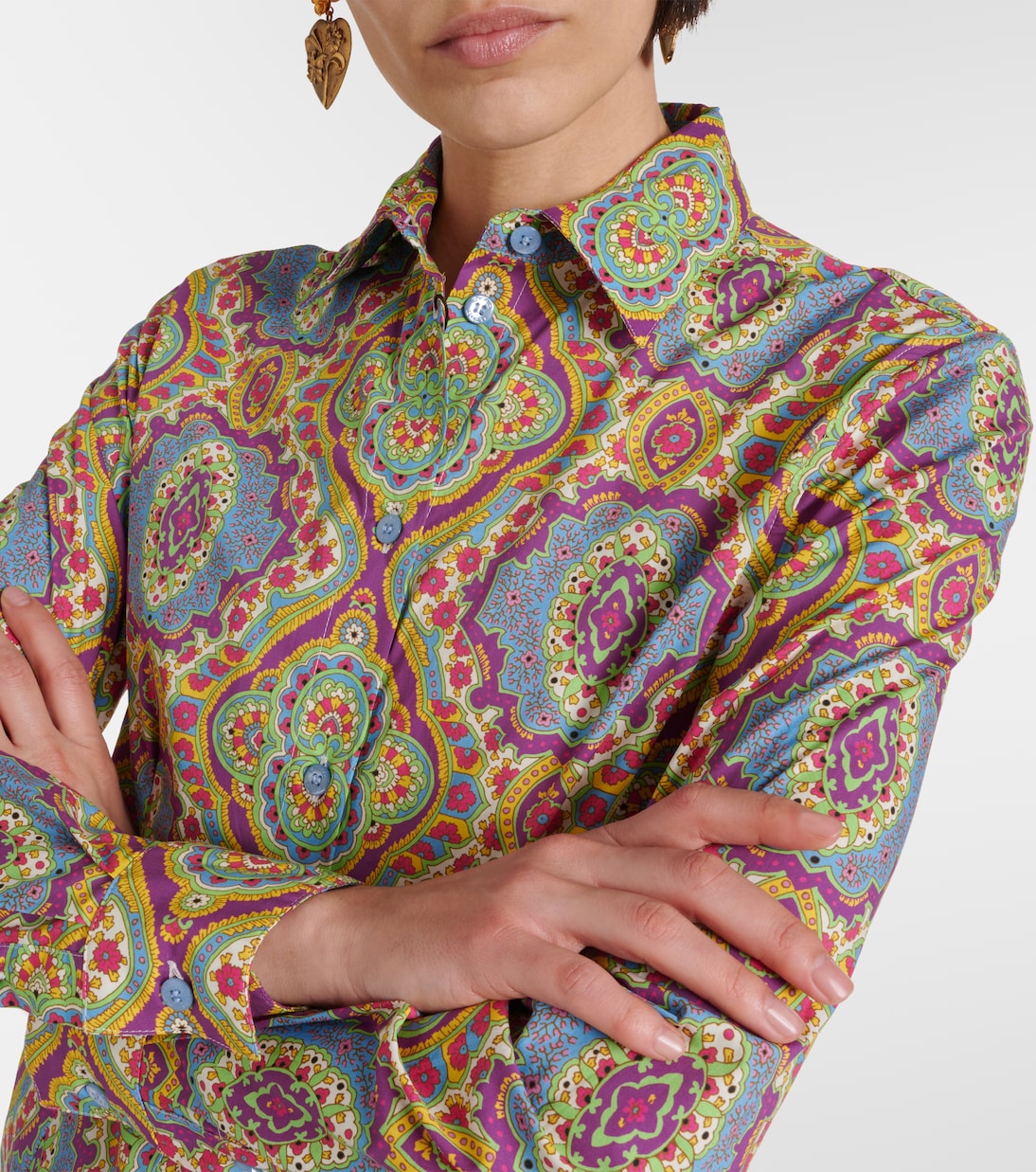 Printed cotton-blend shirt  | Etro