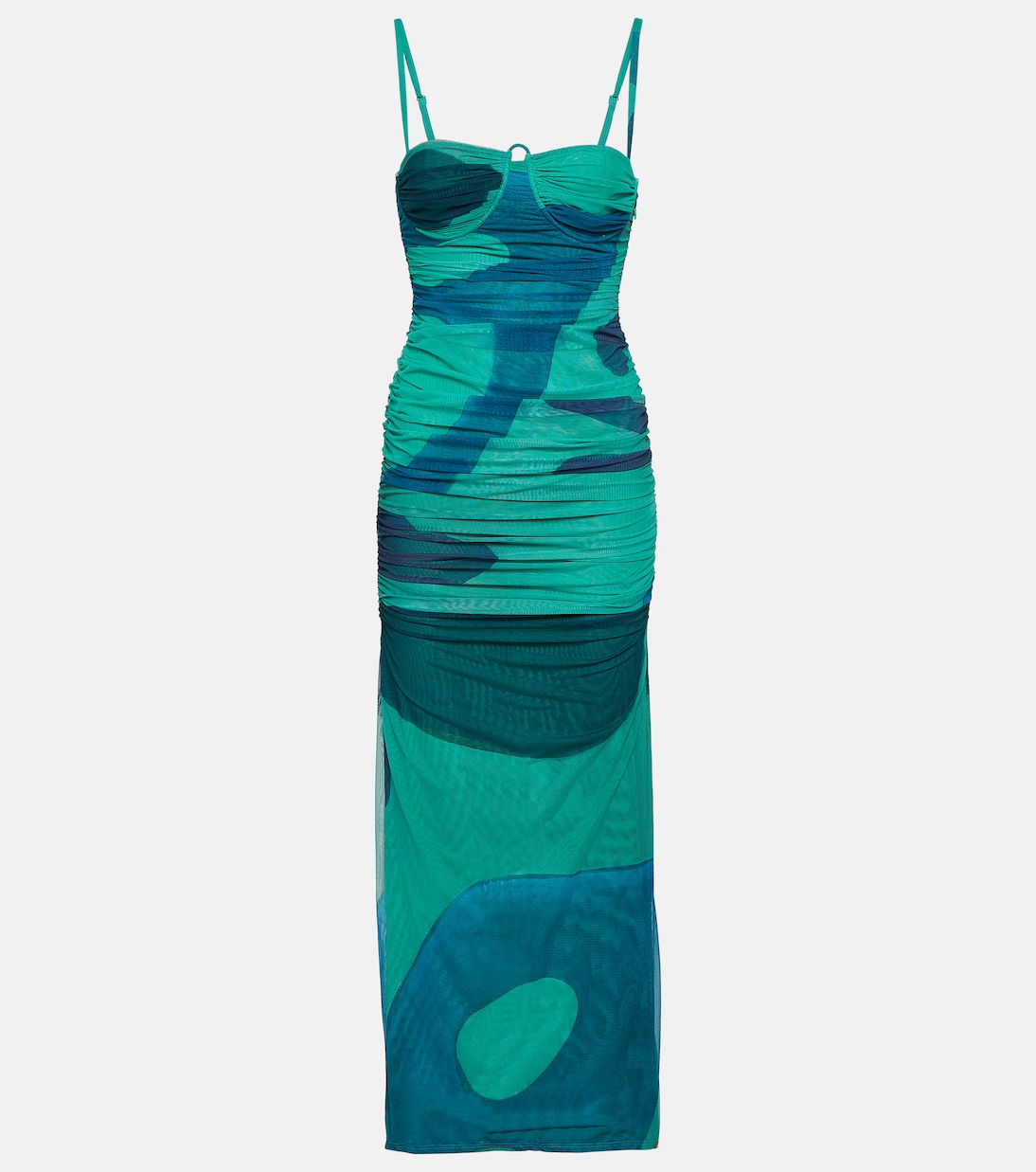 x Frankie Tobin Frankie ruched mesh midi dress | SIR