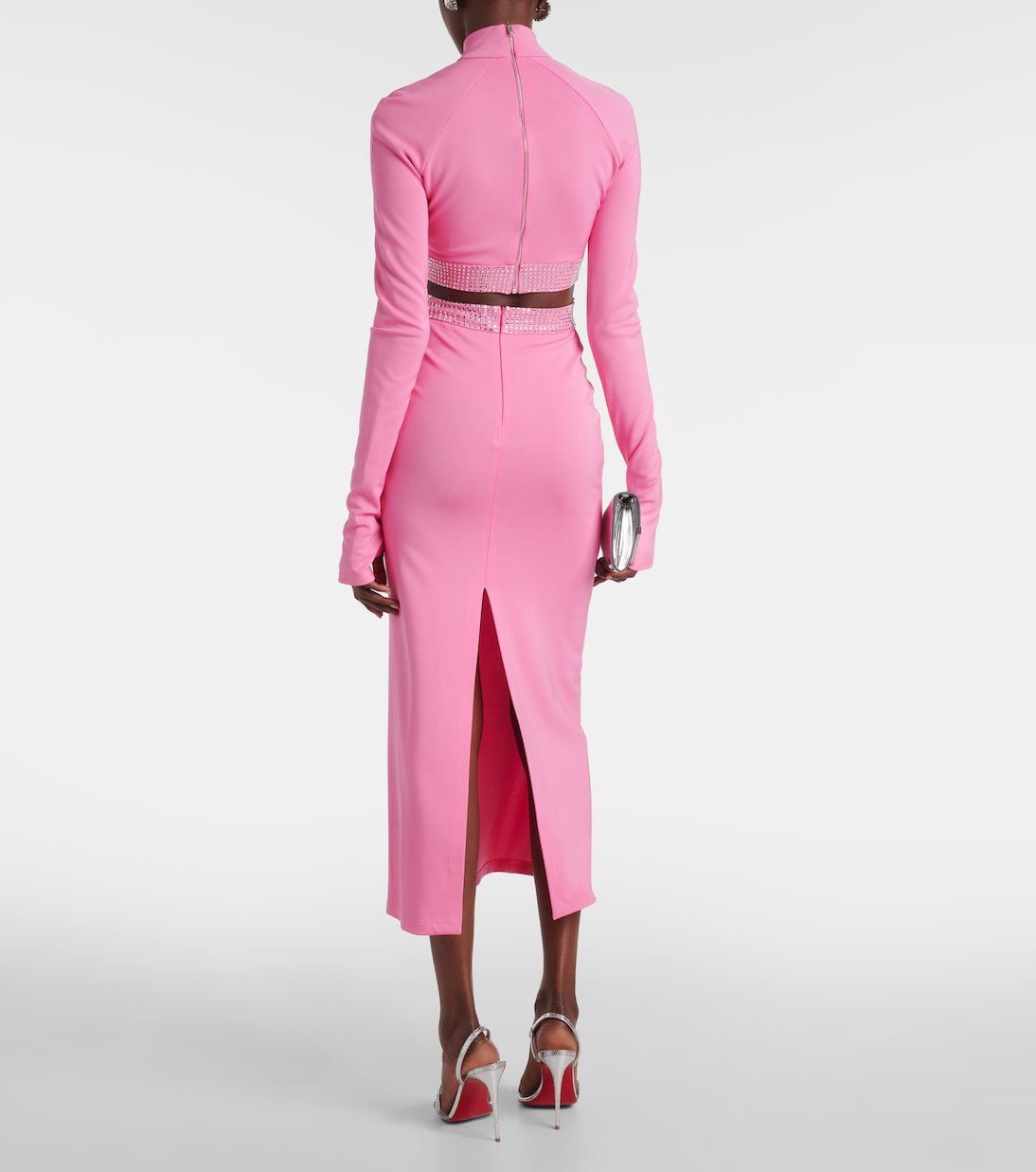 Falda midi con cristales | David Koma