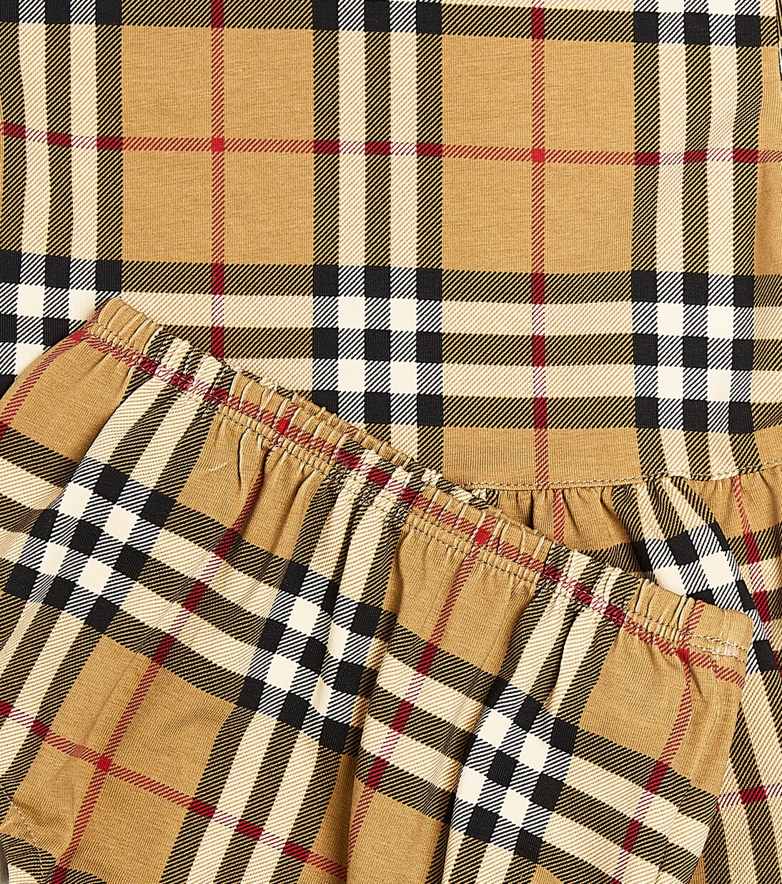 Baby Burberry Check dress and bloomers set in multicoloured