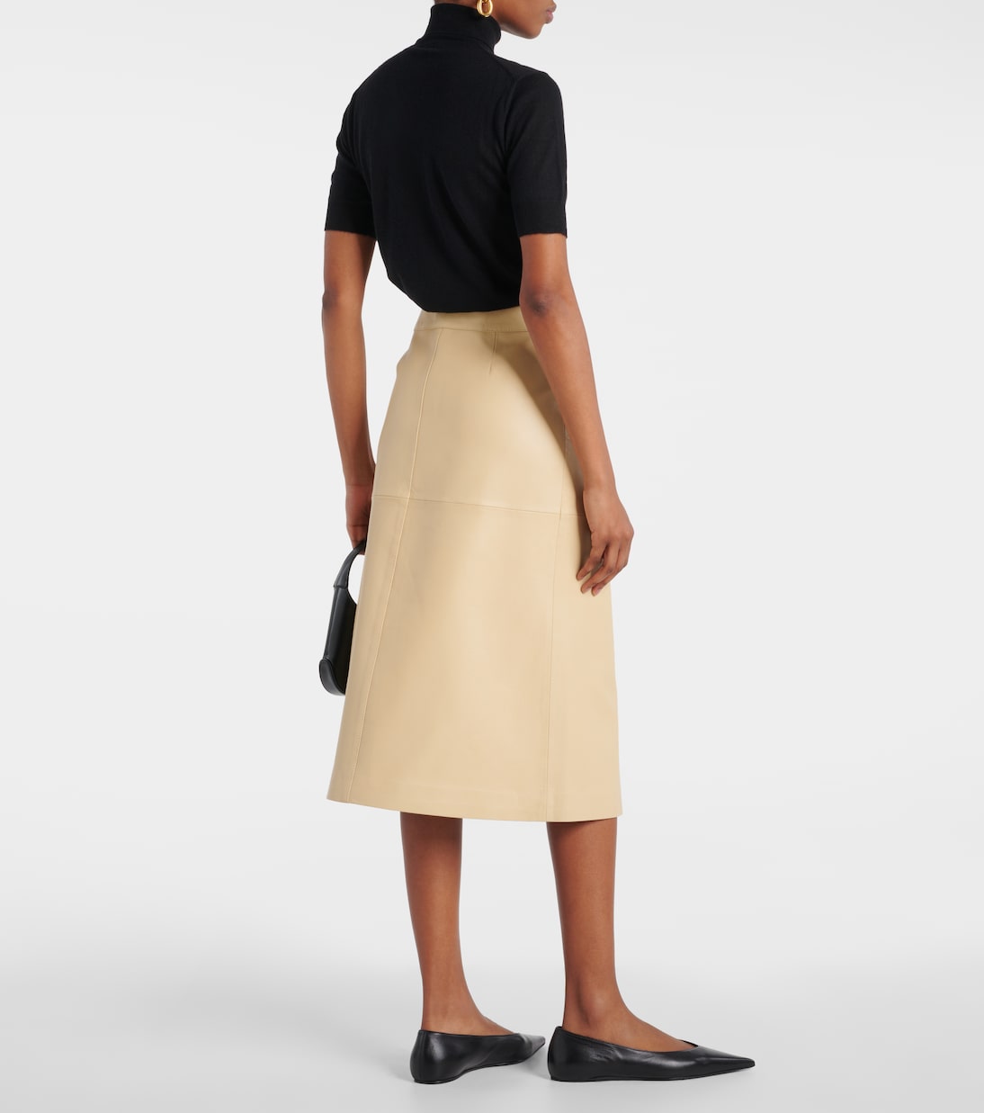Jupe crayon Sevres en cuir | Joseph
