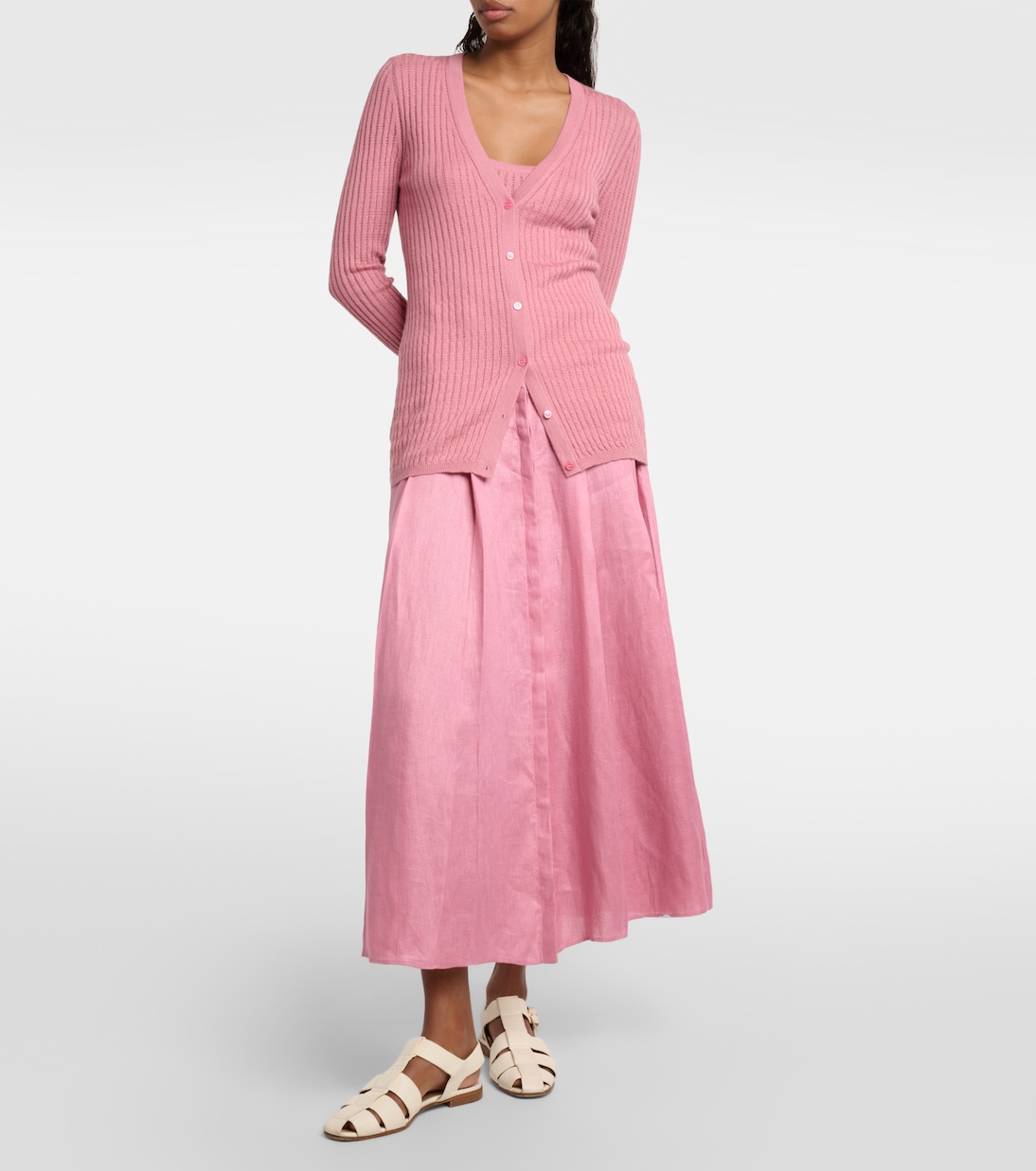 Falda midi Dugald de lino | Gabriela Hearst