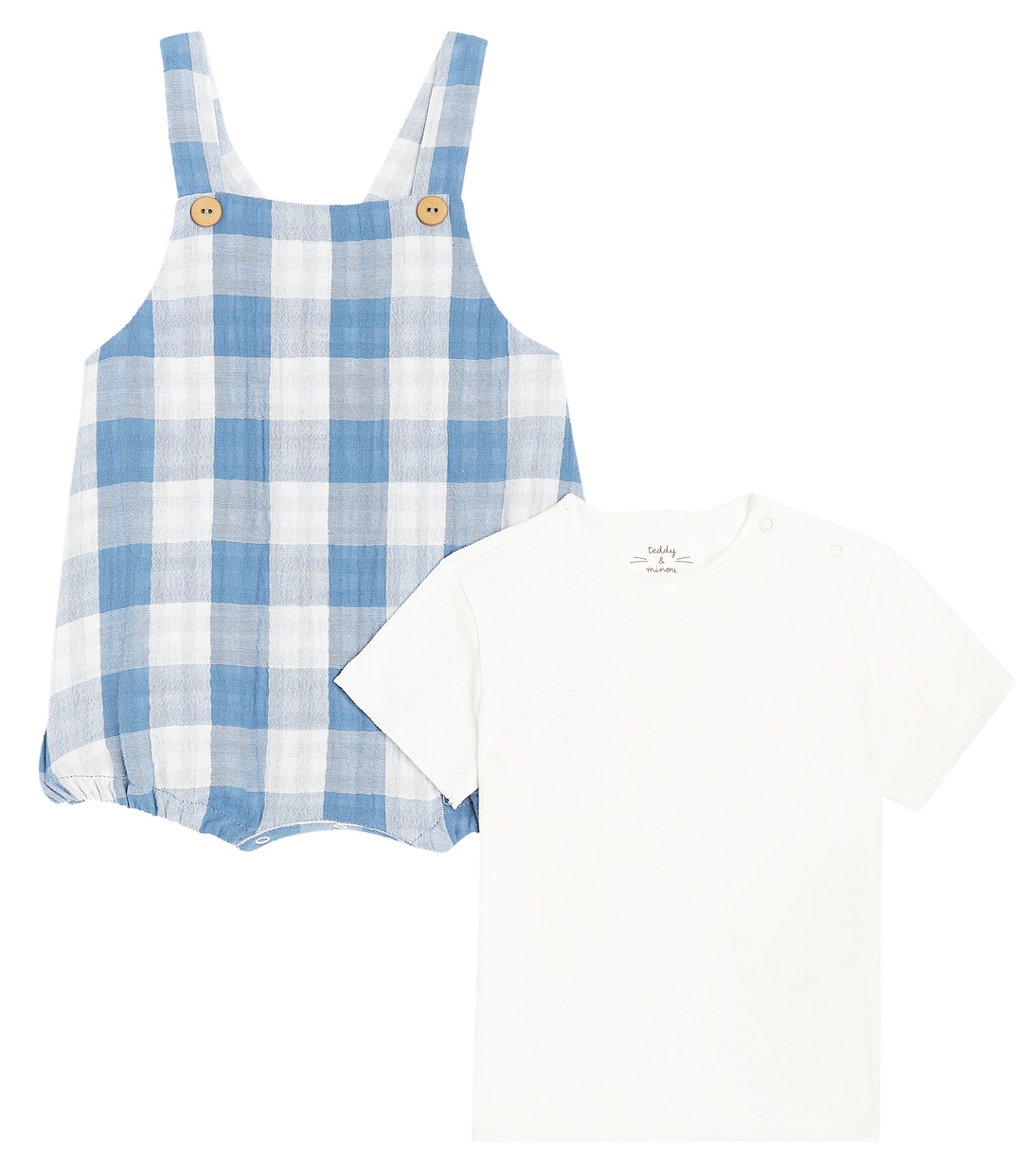 Bebé - set de camiseta y mono de algodón | Il Gufo