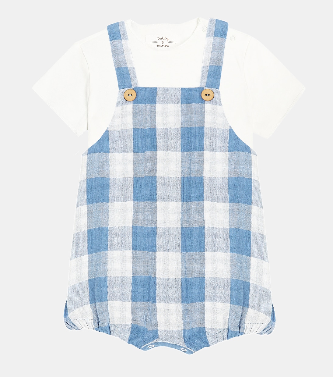 Bebé - set de camiseta y mono de algodón | Il Gufo