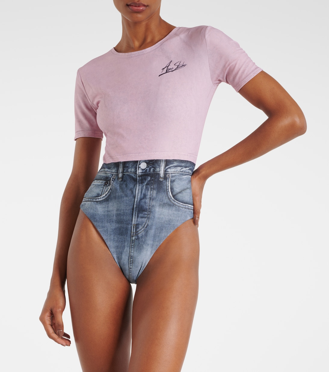 Etee printed rashguard swimsuit  | Acne Studios