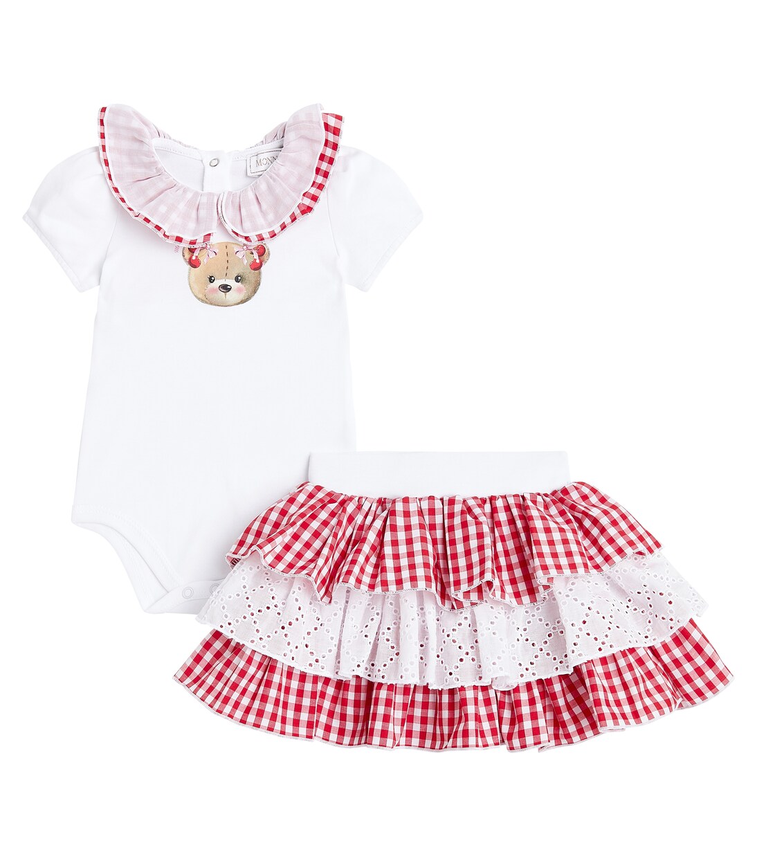 Baby cotton bodysuit and skirt set | Monnalisa