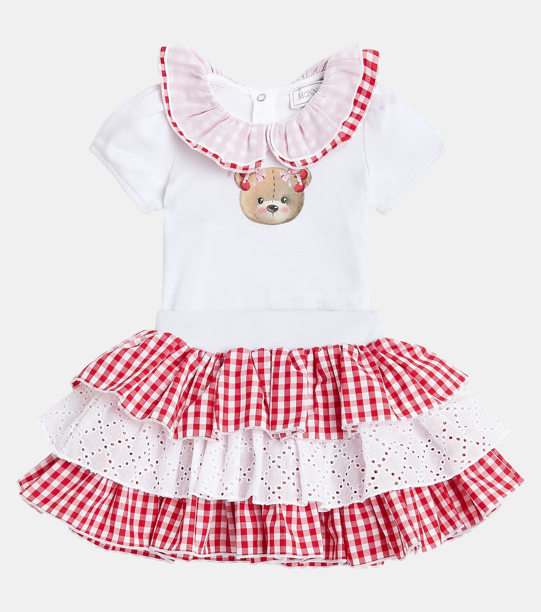 Baby cotton bodysuit and skirt set | Monnalisa