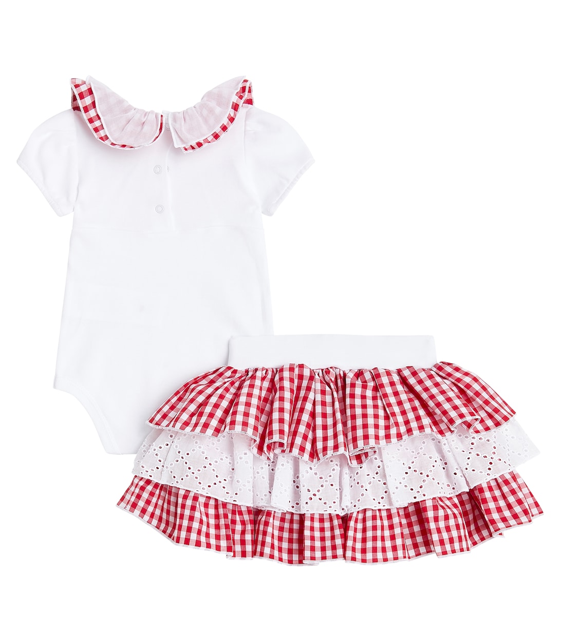 Baby cotton bodysuit and skirt set | Monnalisa