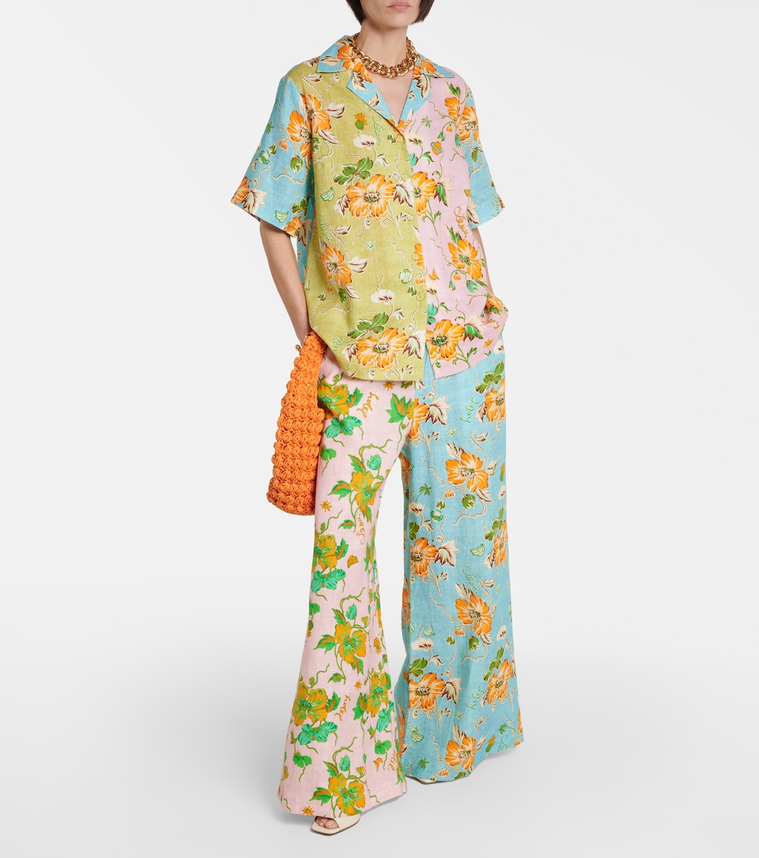 Camisa bowling Mana de lino floral | Alémais