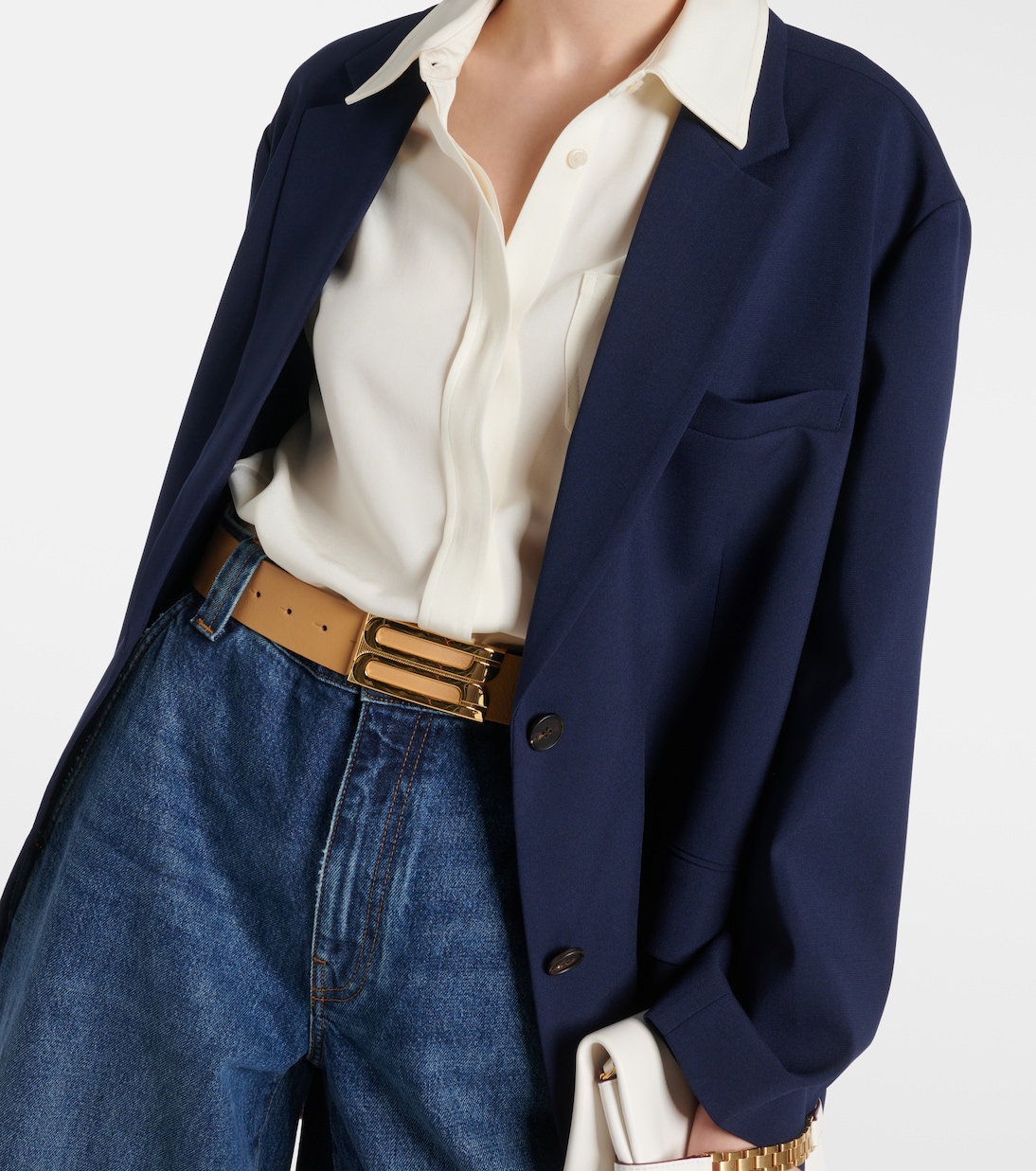 Cintura in pelle firmata VICTORIA BECKHAM per stile giovane e trendy