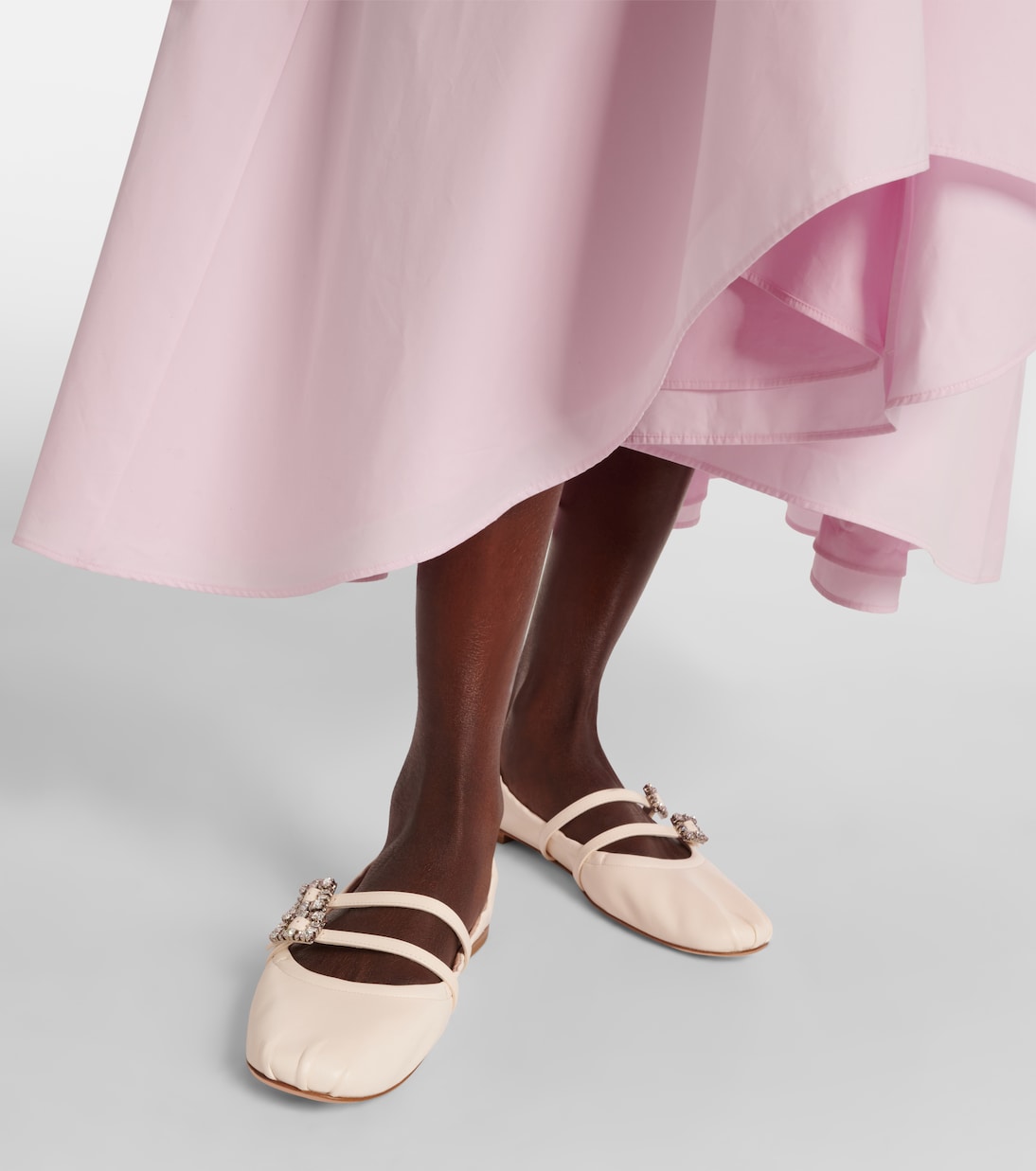 Verzierte Ballerinas aus Leder | Roger Vivier