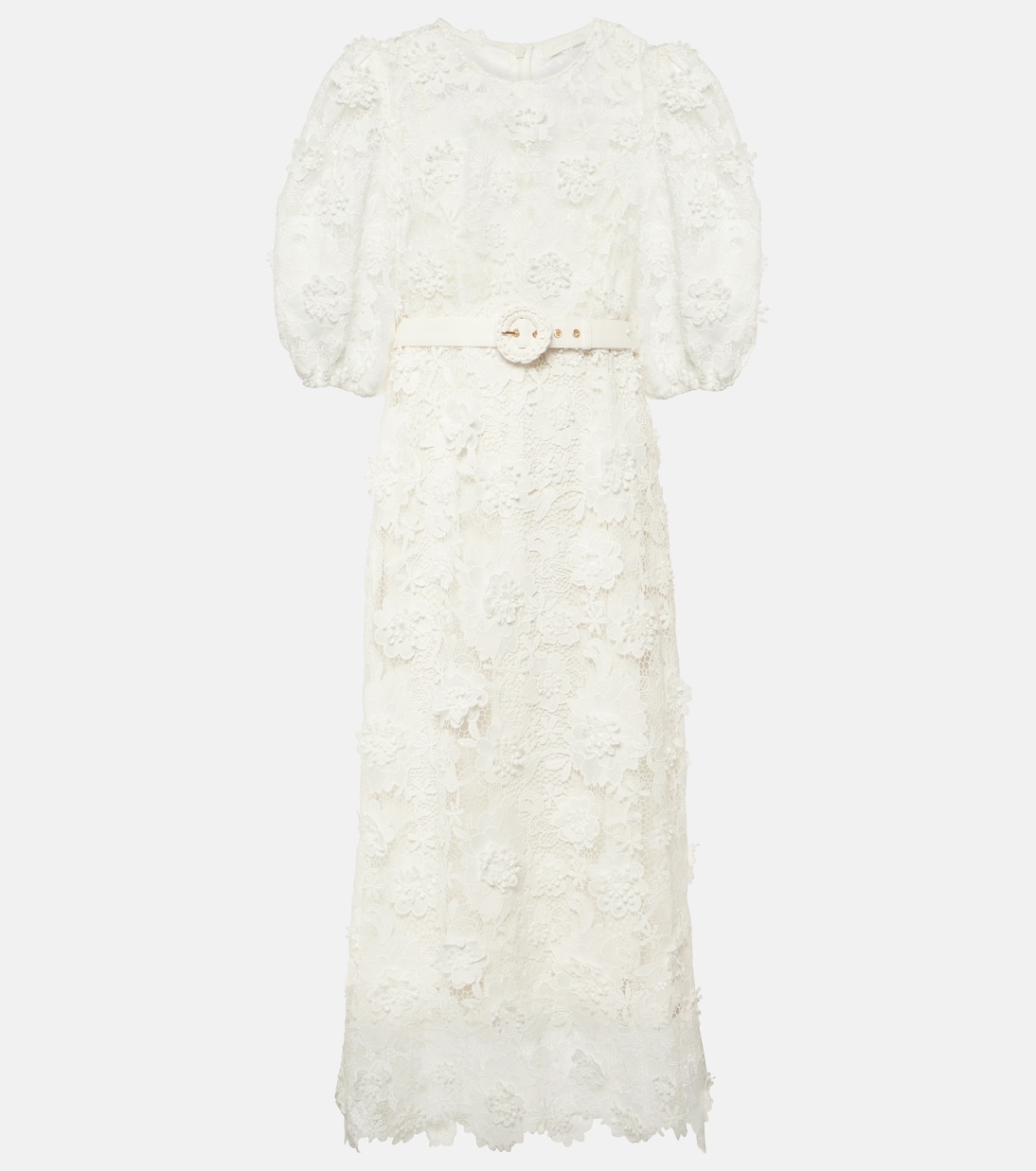 Robe midi Halliday en dentelle à fleurs | Zimmermann