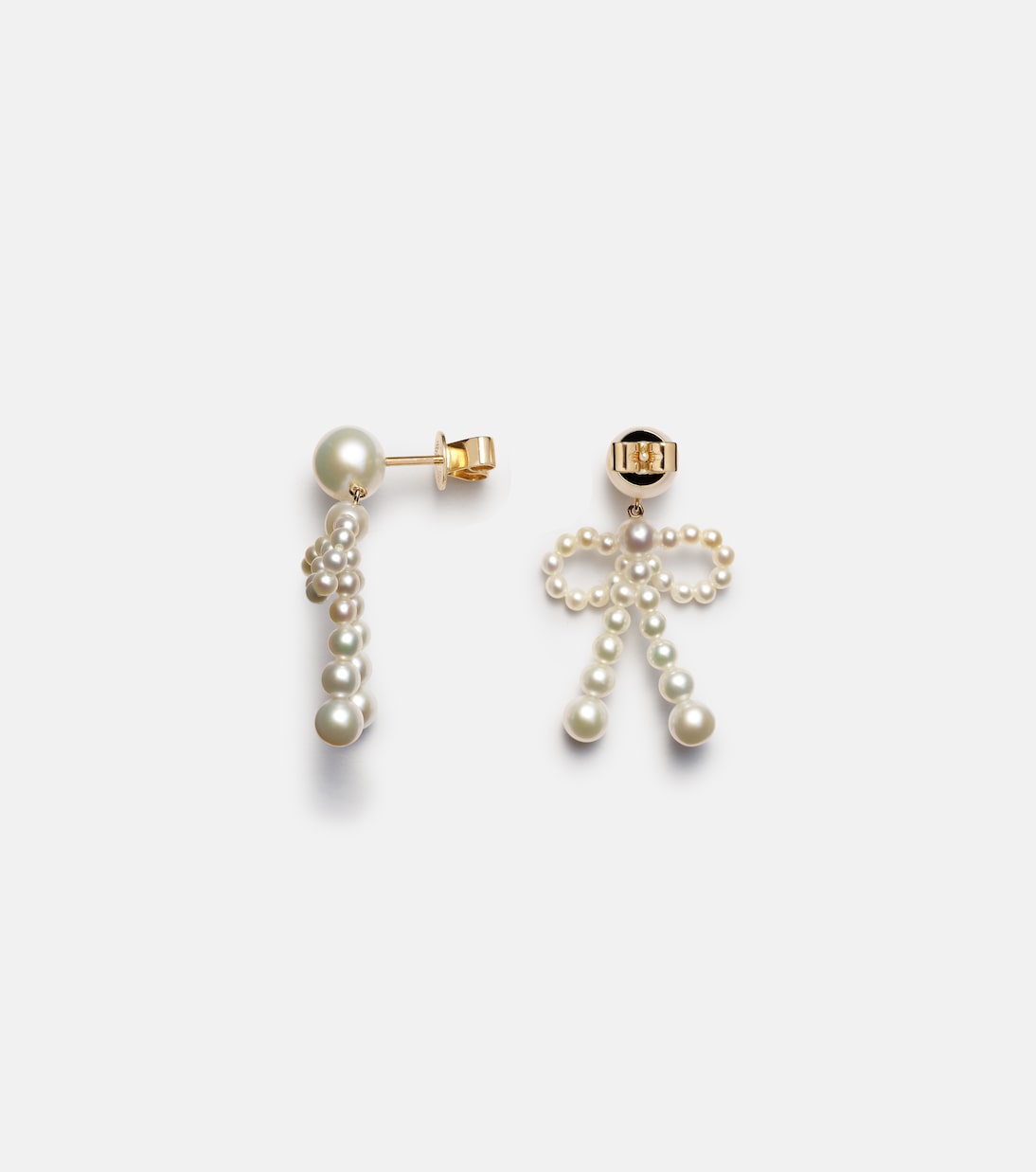 Boucles d'oreilles Bow en or 14 ct et perles d'eau douce | Sophie Bille Brahe