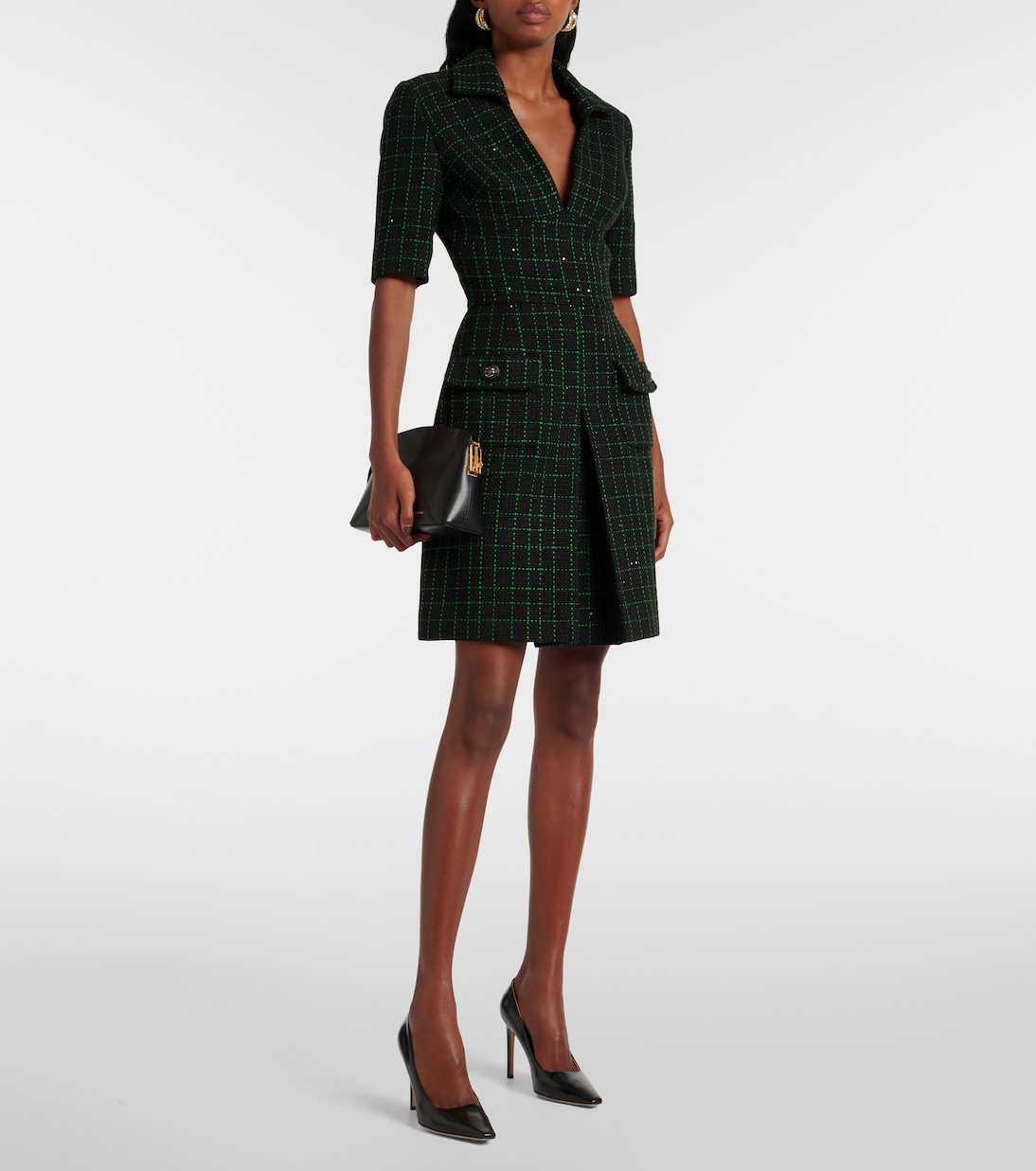 Vestido Corto de Tweed Moderno por Elie Saab para Jóvenes