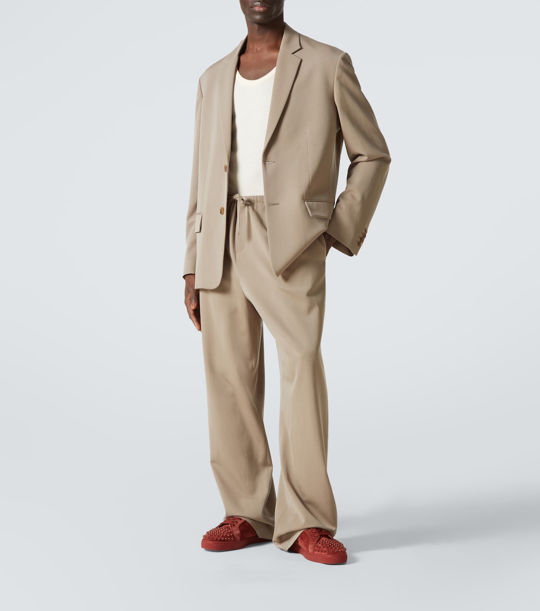 Louis Junior Spikes suede sneakers | Christian Louboutin