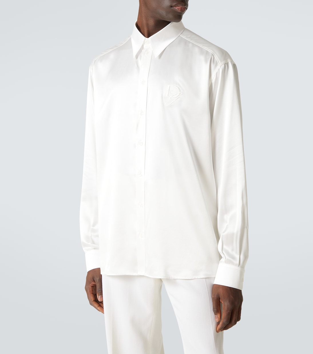 Camicia da smoking in raso di seta | Dolce&Gabbana