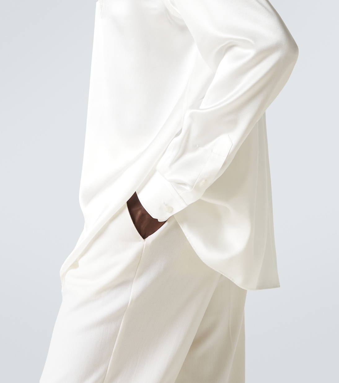 Camicia da smoking in raso di seta | Dolce&Gabbana