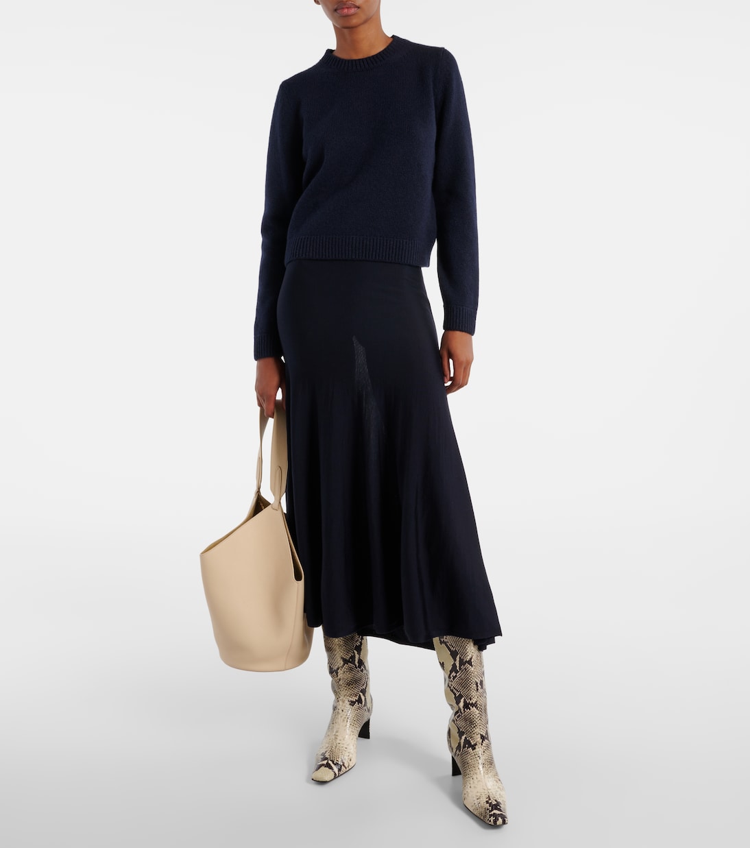 Jupe midi Mayu en laine | Khaite