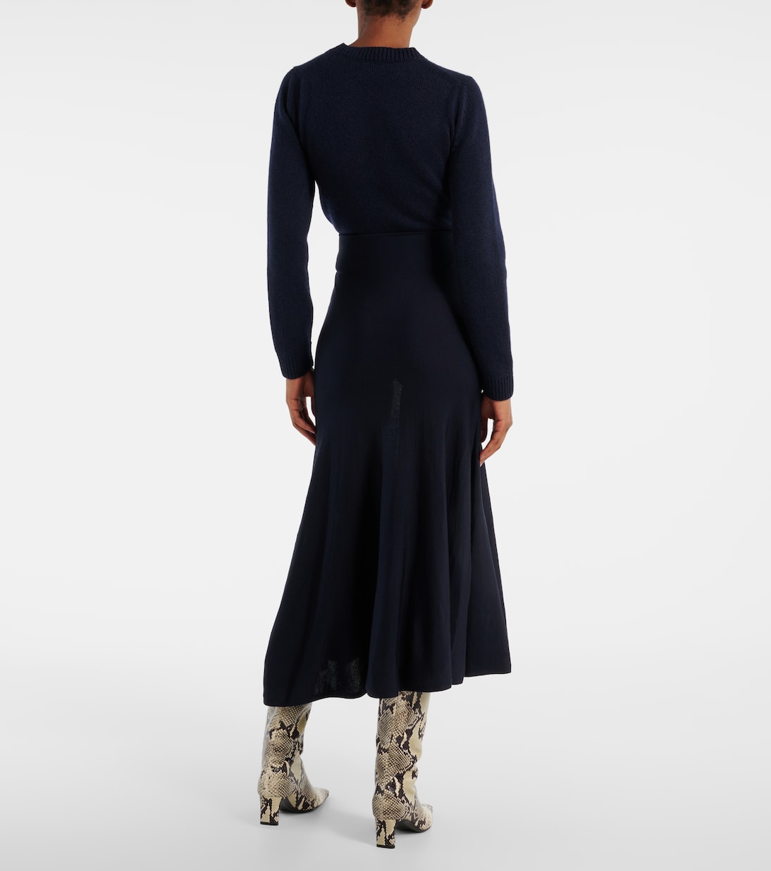 Jupe midi Mayu en laine | Khaite