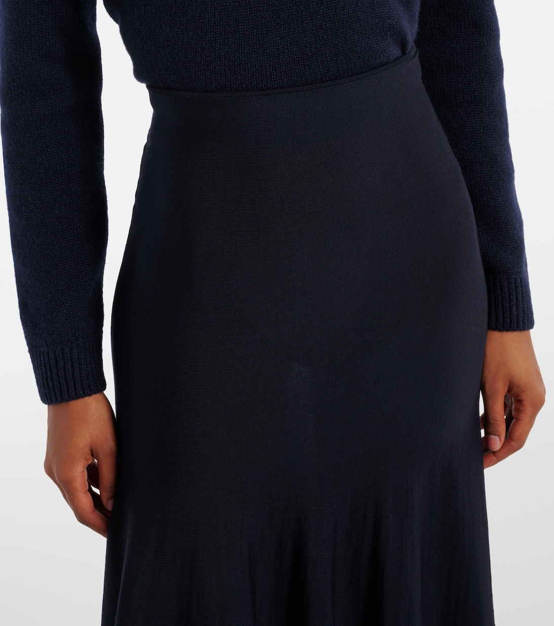 Jupe midi Mayu en laine | Khaite
