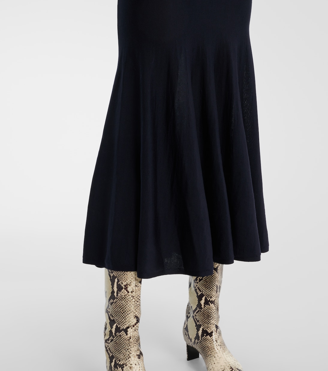 Jupe midi Mayu en laine | Khaite