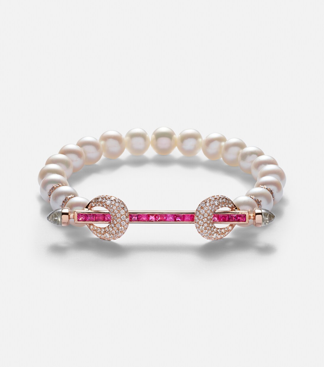 Bracciale ANANYA Chakra in oro rosa 18kt con gemme, design moderno per giovani