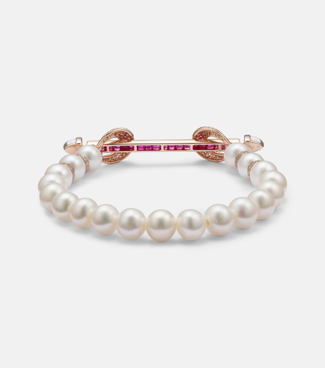 Bracciale ANANYA Chakra in oro rosa 18kt con gemme, design moderno per giovani