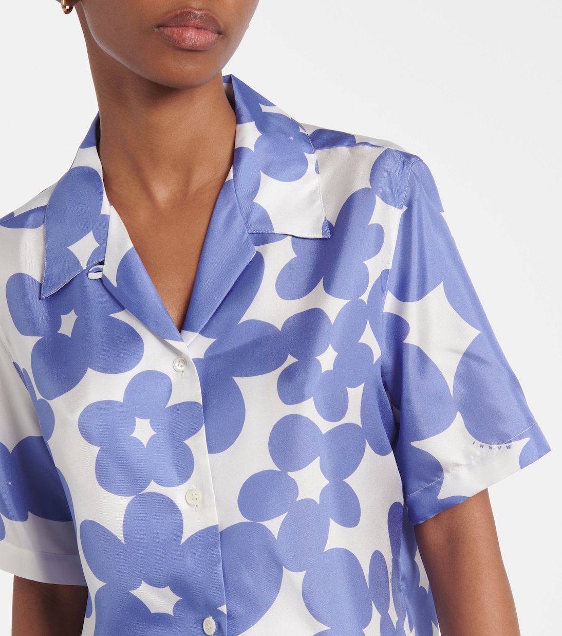 Chemise en soie à fleurs | Marni