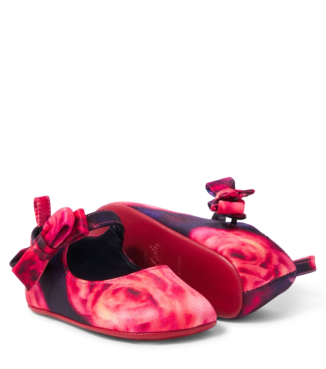Baby Lou Babe crêpe satin Mary Jane flats | Christian Louboutin Kids