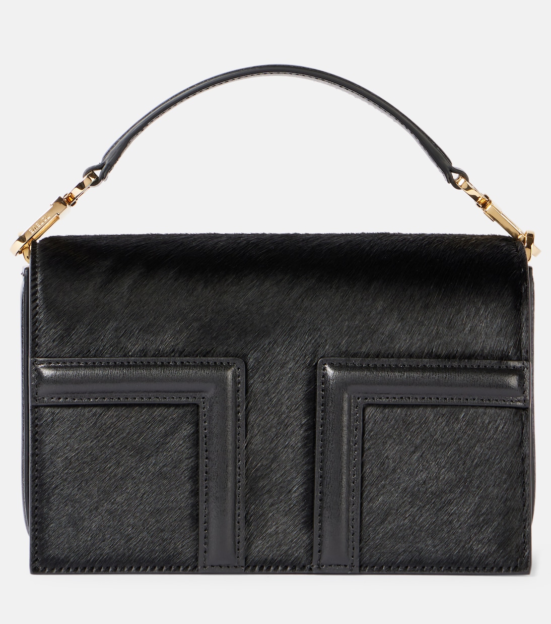 Sac T-Flap Mini en cuir façon poulain | Toteme