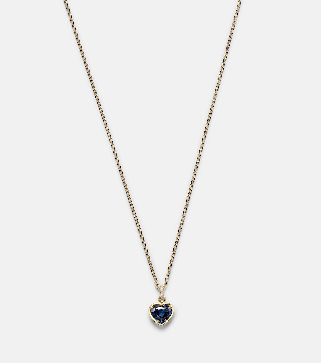 Collana in oro 18kt con zaffiro e diamanti | Anita Ko
