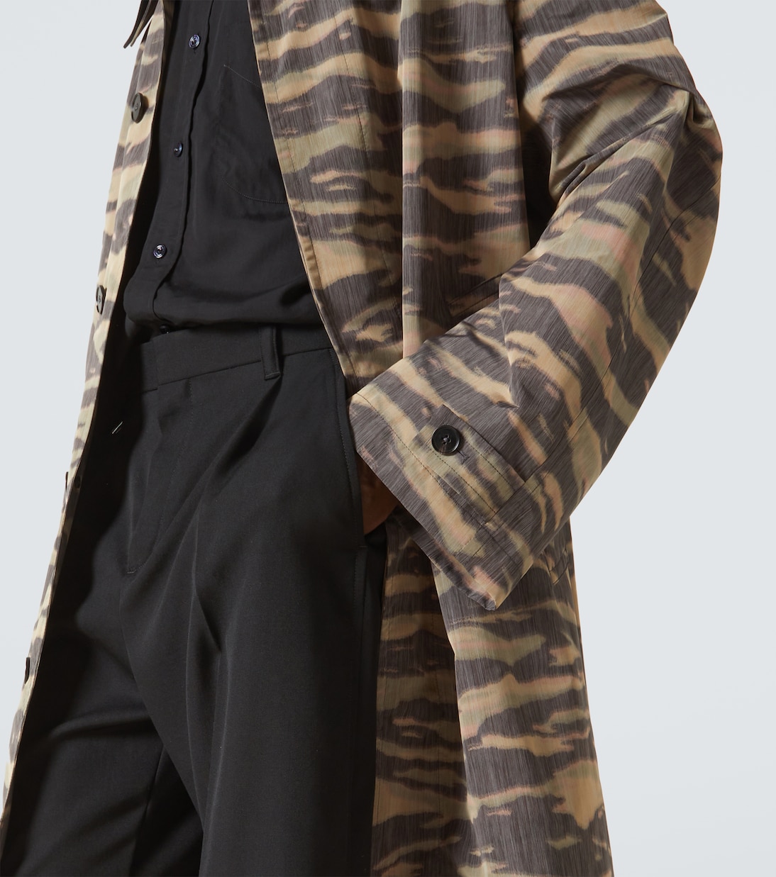Manteau imprimé en crêpe | Jil Sander
