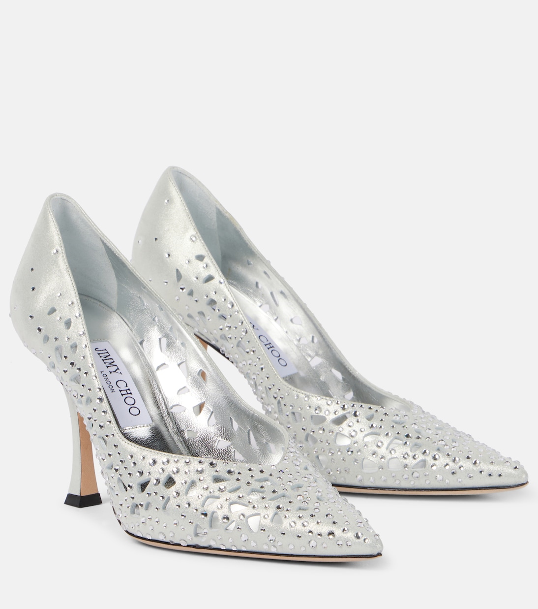 Pumps Ziri 90 in suede con cristalli | Jimmy Choo