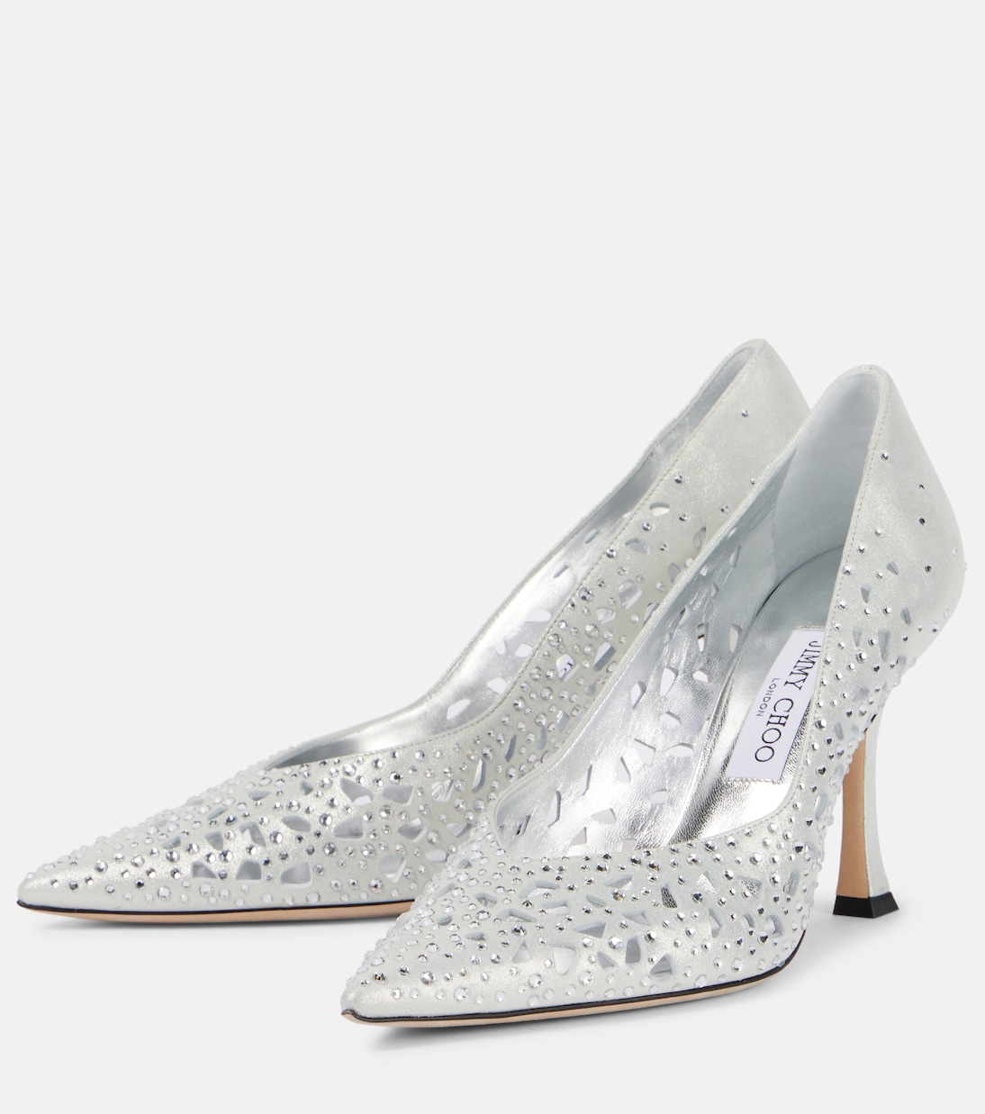 Pumps Ziri 90 in suede con cristalli | Jimmy Choo