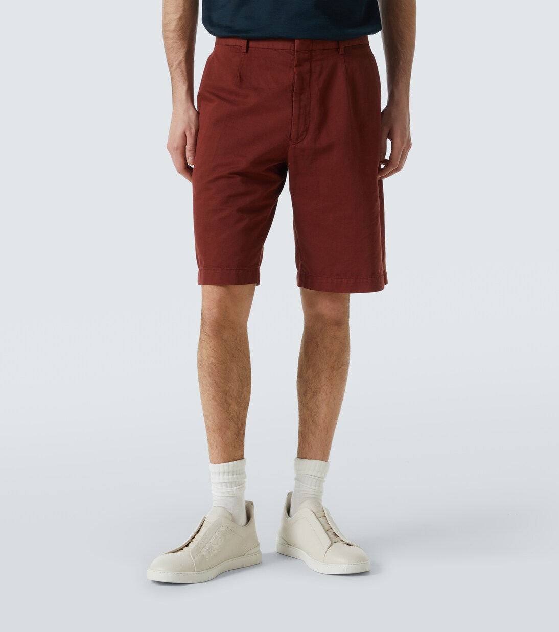 Bermuda-Shorts aus Baumwolle und Leinen | Zegna