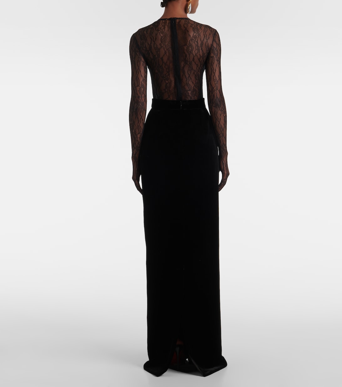 Falda midi Zada de seda de tiro alto | The New Arrivals Ilkyaz Ozel