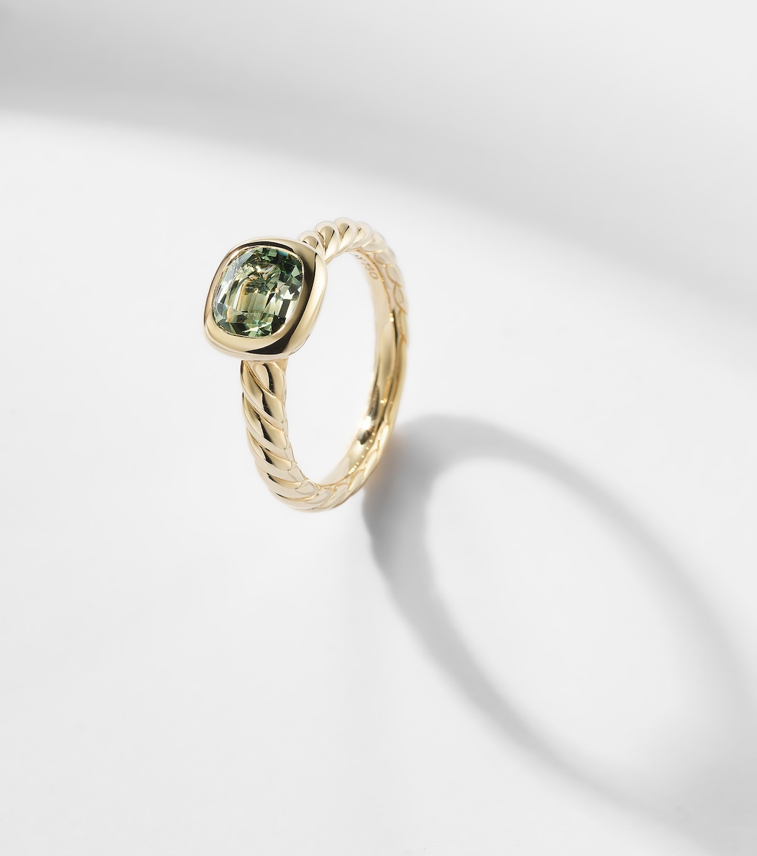 DY Mercer® 18kt gold ring with prasiolite | David Yurman