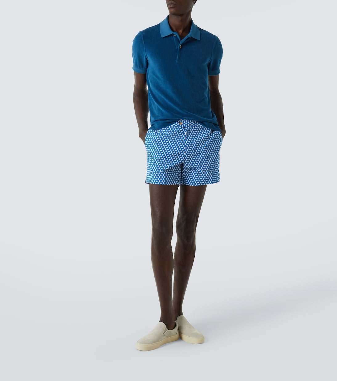 Polo en terciopelo de mezcla de algodón | Tom Ford