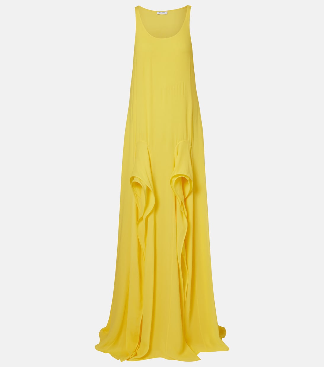 Ruffled georgette maxi dress | Alaïa