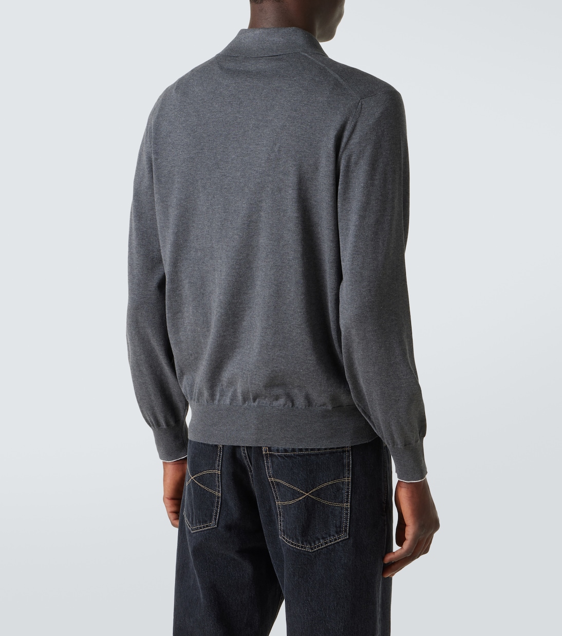Cotton polo sweater | Brunello Cucinelli