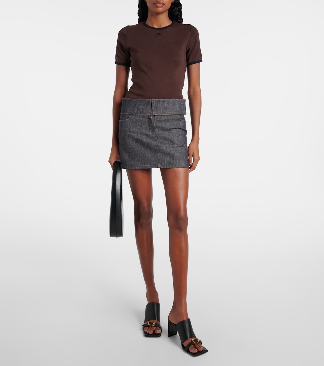 T-shirt in cotone con logo | Courrèges
