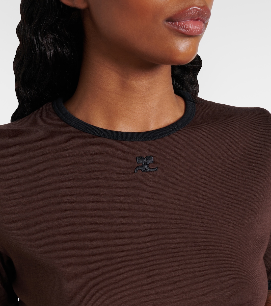 T-shirt in cotone con logo | Courrèges