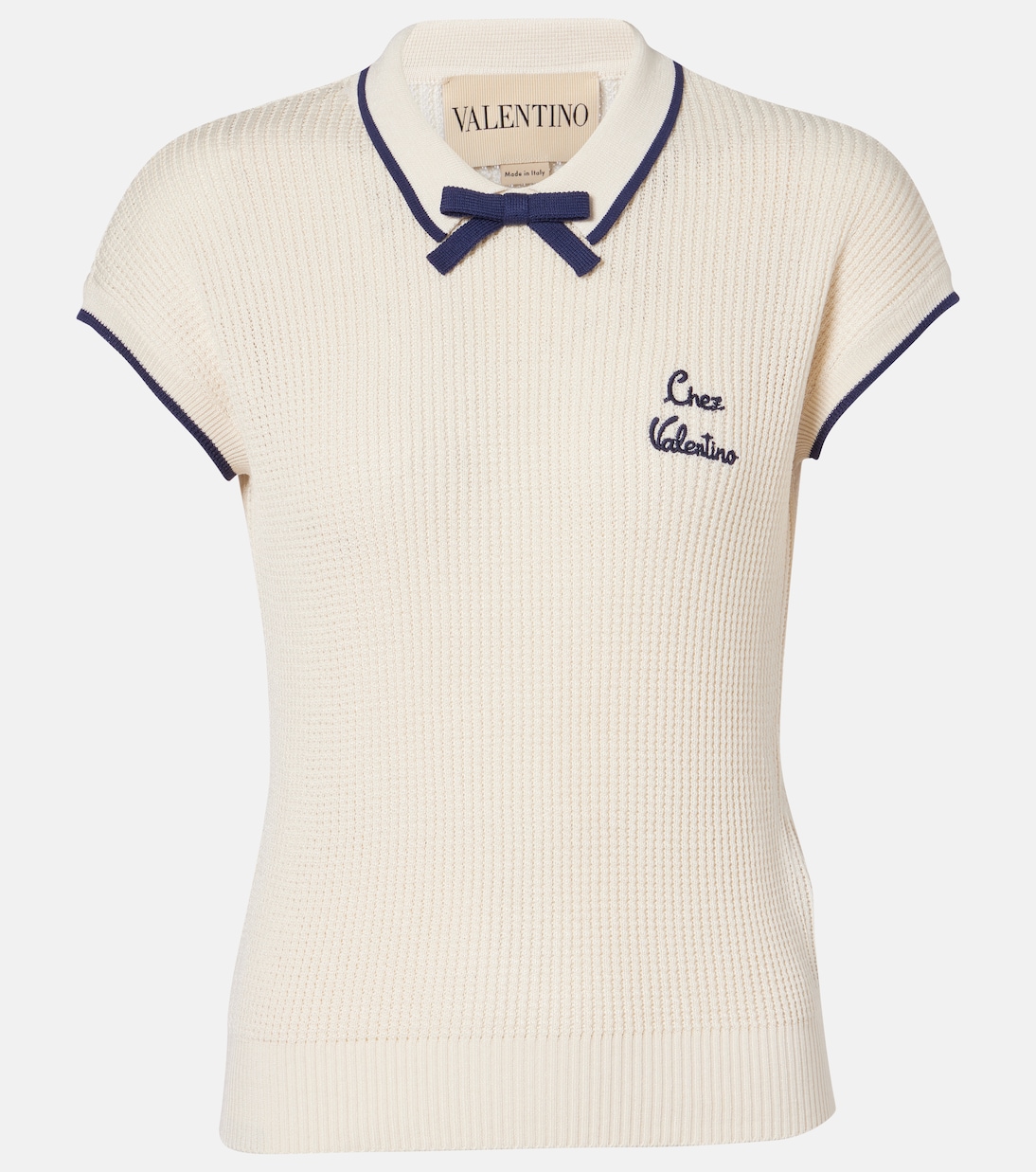 Chez Valentino cotton-blend top | Valentino