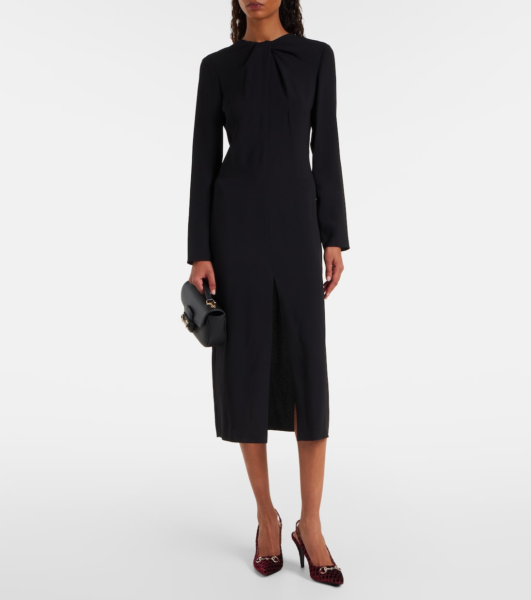 Slingback-Pumps Horsebit GG aus Samt | Gucci
